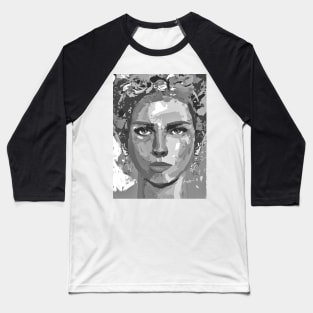 Frida Black and White Baseball T-Shirt